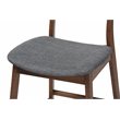 Bowery Hill Dark Gray Upholstered Wood Counter Stools (Set of 2)