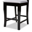 Bowery Hill Grey Upholstered Wood Counter Stools (Set of 2)