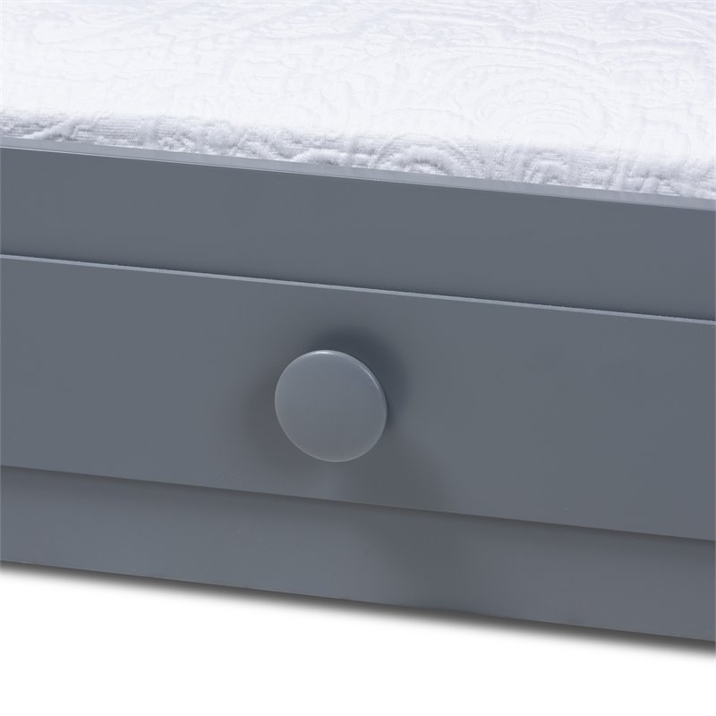 Bowery Hill Twin Trundle in Gray