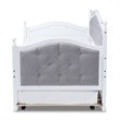 Bowery Hill Twin Size Grey Upholstered Daybed with Trundle