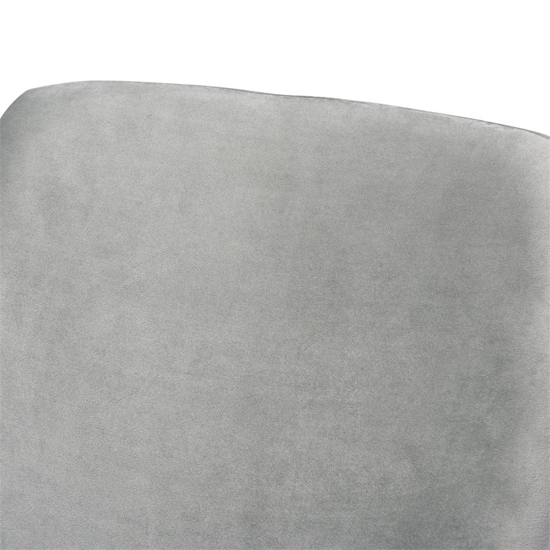 Bowery Hill Contemporary Grey Velvet Upholstered Gold Finished Armchair