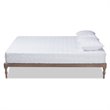 Bowery Hill Modern Queen Size Oak Finished Wood Platform Bed Frame