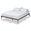 Bowery Hill Modern Queen Size Oak Finished Wood Platform Bed Frame