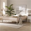 Bowery Hill King Size White Finished Wood Platform Bed Frame
