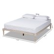 Bowery Hill King Size White Finished Wood Platform Bed Frame