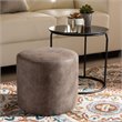 Bowery Hill Black with Grey and Brown 2-Piece Table and Ottoman Set