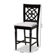 Bowery Hill Contemporary Grey Upholstered Wood Counter Stools (Set of 2)