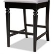Bowery Hill Contemporary Grey Upholstered Wood Counter Stools (Set of 2)