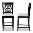 Bowery Hill Contemporary Grey Upholstered Wood Counter Stools (Set of 2)
