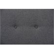 Bowery Hill Dark Gray Fabric Upholstered Brown Finished Bench