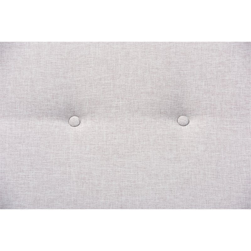 Bowery Hill Grayish Beige Upholstered Brown Finished Bench