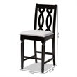 Bowery Hill Contemporary Grey Upholstered Wood Counter stools (Set of 2)