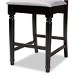 Bowery Hill Contemporary Grey Upholstered Wood Counter stools (Set of 2)