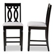 Bowery Hill Contemporary Grey Upholstered Wood Counter stools (Set of 2)