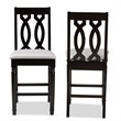 Bowery Hill Contemporary Grey Upholstered Wood Counter stools (Set of 2)
