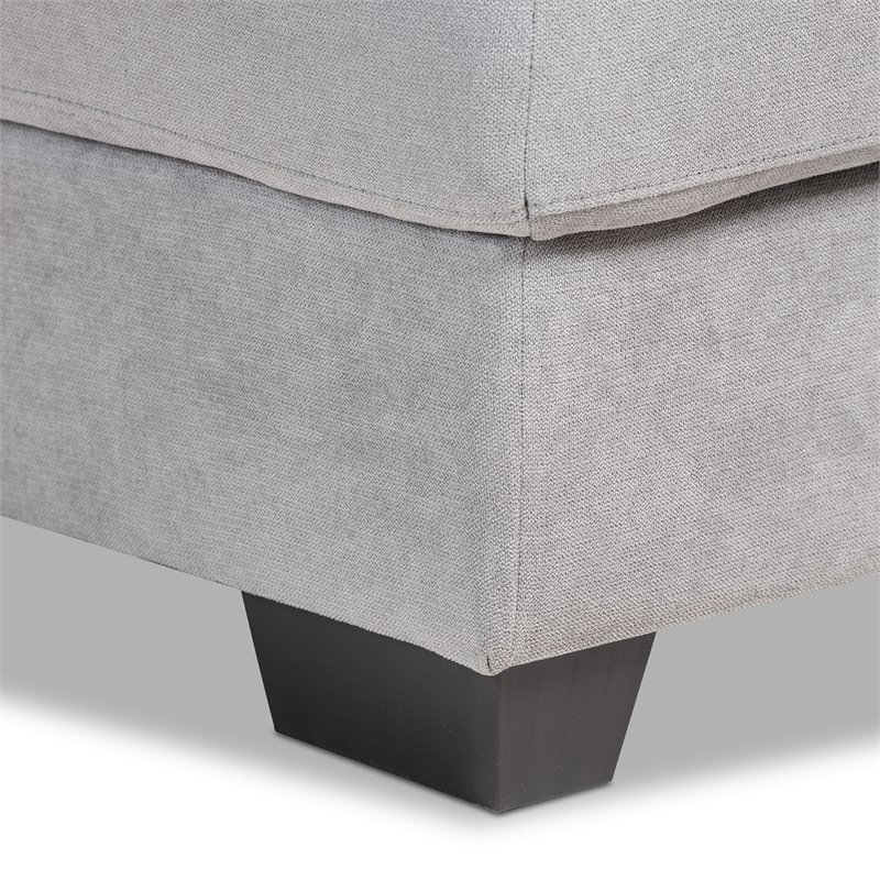 Bowery Hill Light Grey Sectional Sofa with Left Facing Chaise