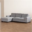 Bowery Hill Light Grey Sectional Sofa with Left Facing Chaise