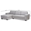 Bowery Hill Light Grey Sectional Sofa with Left Facing Chaise