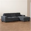 Bowery Hill Dark Grey Sectional Sofa with Right Facing Chaise