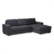 Bowery Hill Dark Grey Sectional Sofa with Right Facing Chaise