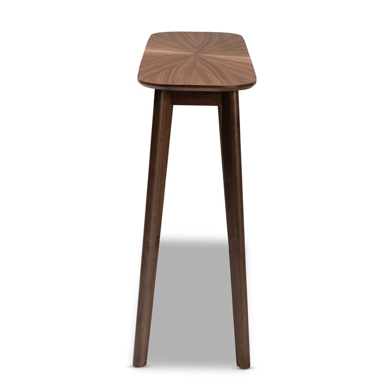 Bowery Hill Mid-Century Walnut Wood Console Table