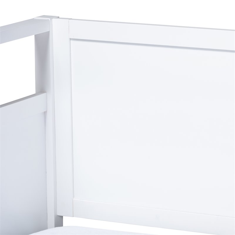 Bowery Hill Traditional Rubberwood/MDF Wood/LVL Twin Size Daybed in White