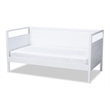 Bowery Hill Traditional Rubberwood/MDF Wood/LVL Twin Size Daybed in White