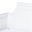 Bowery Hill Traditional Wood Twin Size Daybed with Metal Ring Pulls in White