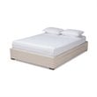 Bowery Hill 4-Drawer Storage King Bed in Beige