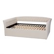 Bowery Hill Modern Fabric Upholstered Queen Size Daybed in Beige