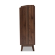 Bowery Hill Mid-Century 5-Drawer Engineered Wood Chest in Walnut Brown