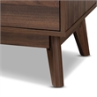 Bowery Hill Mid-Century 5-Drawer Engineered Wood Chest in Walnut Brown
