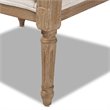 Bowery Hill 16.1'' Contemporary Wood Armchair with Pillow in Whitewashed Oak