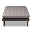 Bowery Hill Two-Tone Grey Upholstered Walnut Wood Daybed