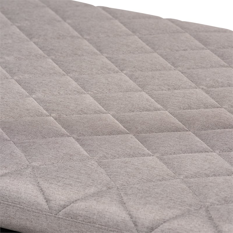 Bowery Hill Two-Tone Grey Upholstered Walnut Wood Daybed