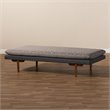 Bowery Hill Two-Tone Grey Upholstered Walnut Wood Daybed