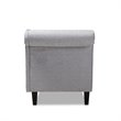 Bowery Hill Grey Upholstered Black Finished Chaise Lounge
