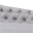 Bowery Hill Grey Upholstered Black Finished Chaise Lounge