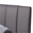 Bowery Hill King SizeGrey Upholstered Walnut Finished Bed
