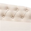 Bowery Hill Contemporary Beige Upholstered Black Finished Chaise Lounge