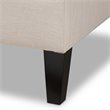 Bowery Hill Contemporary Beige Upholstered Black Finished Chaise Lounge
