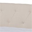 Bowery Hill Modern Fabric Upholstered Queen-Size Daybed with Trundle in Beige