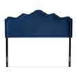 Bowery Hill Contemporary Velvet Queen Headboard in Royal Blue