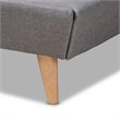 Bowery Hill King Size Grey Upholstered  Wingback Platform Bed