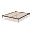 Bowery Hill Contemporary Wood King Platform Bed in Walnut Brown