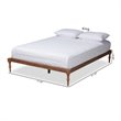 Bowery Hill Contemporary Wood King Platform Bed in Walnut Brown