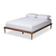 Bowery Hill Contemporary Wood King Platform Bed in Walnut Brown