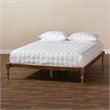 Bowery Hill Solid Wood Walnut Brown Platform Bed Rectangular Unassembled