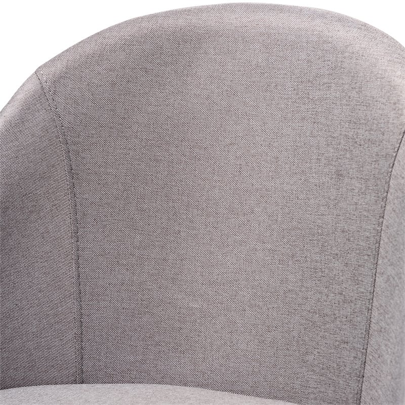 Bowery Hill Gray Upholstered Wood Swivel Counter Stool in Walnut (Set of 2)