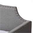 Bowery Hill Fabric Upholstered Twin Size Sofa Daybed with Trundle Bed in Gray